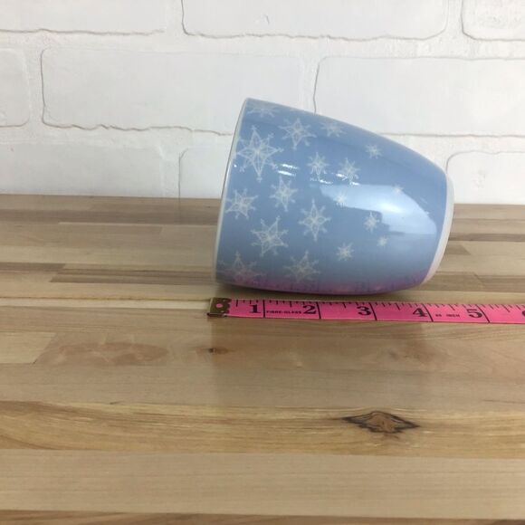 Gibson USA soft Blue Snowflake Ceramic Mug Winter Coffee Cup Collectible cozy - Picture 10 of 10